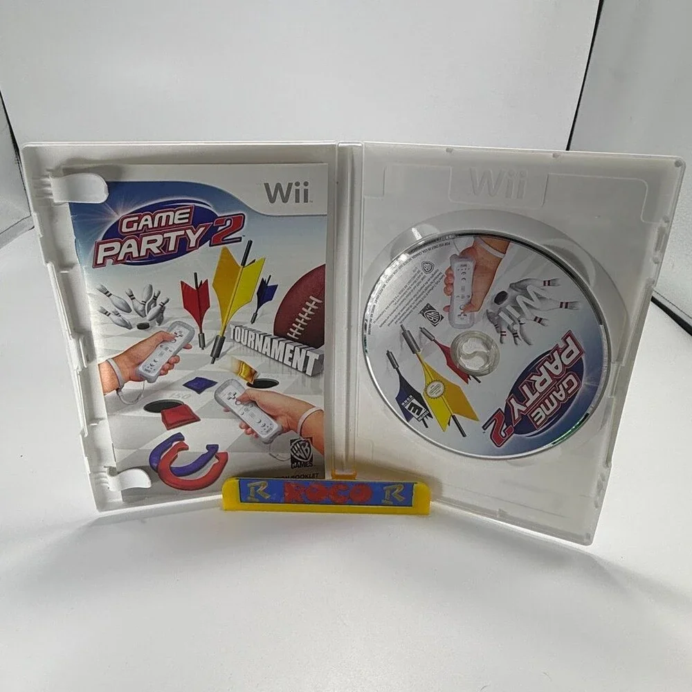 Game Party 2 Wii (Nintendo Wii, 2008) Warner Bros. Complete W/ Manual